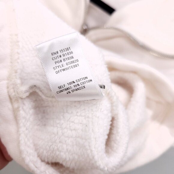 Good American Sweatshirt Cropped Short Sleeve Womens Size 2 Quarter Zip - Picture 12 of 16